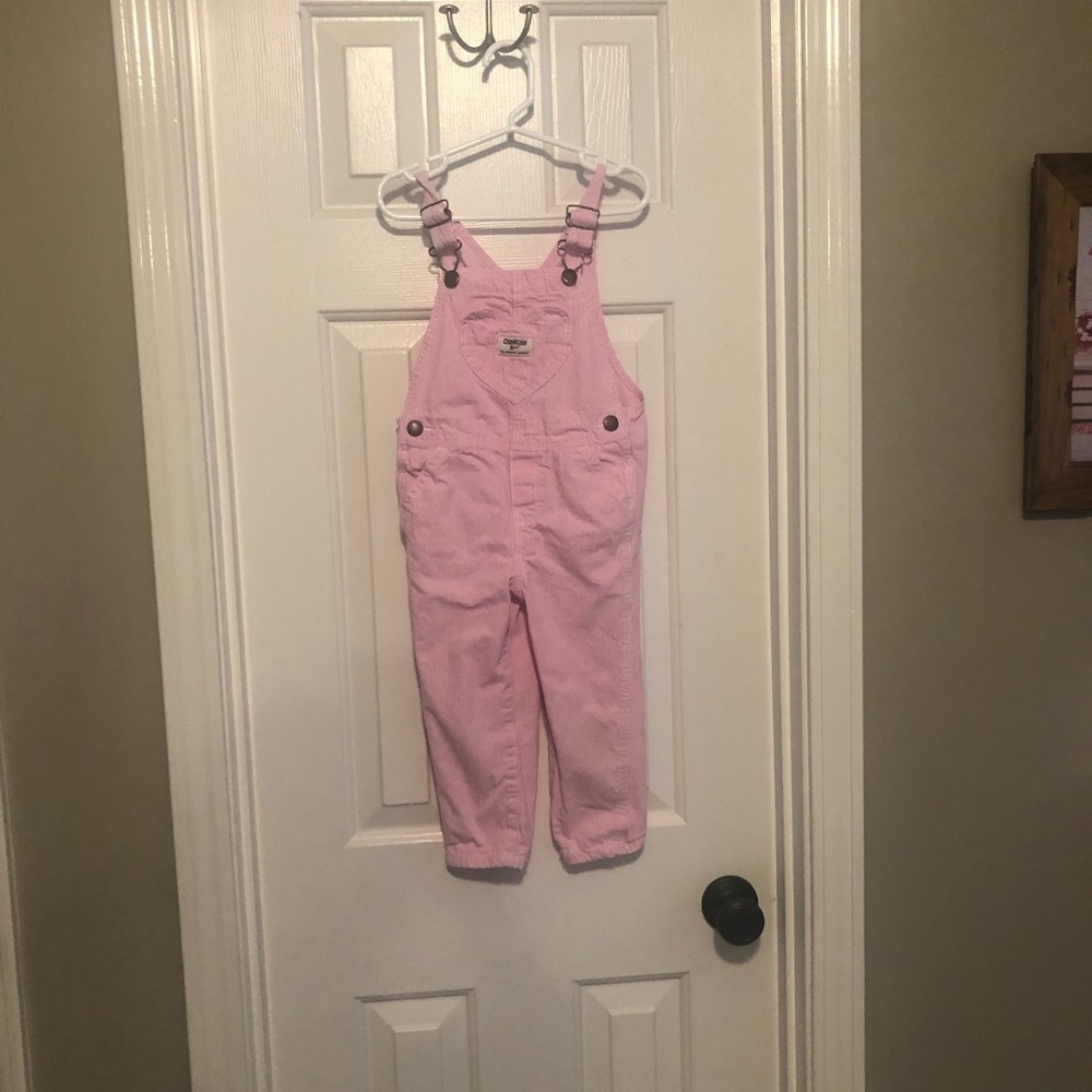 OshKosh Pink Striped Overalls